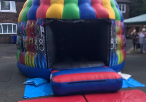 disco dome with blue red entrance2